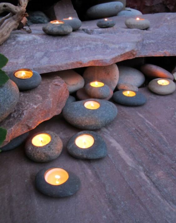 candle ideas stone rustic home decor how to