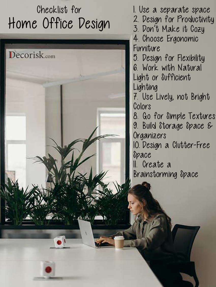 checklist home-office-design how to decorate