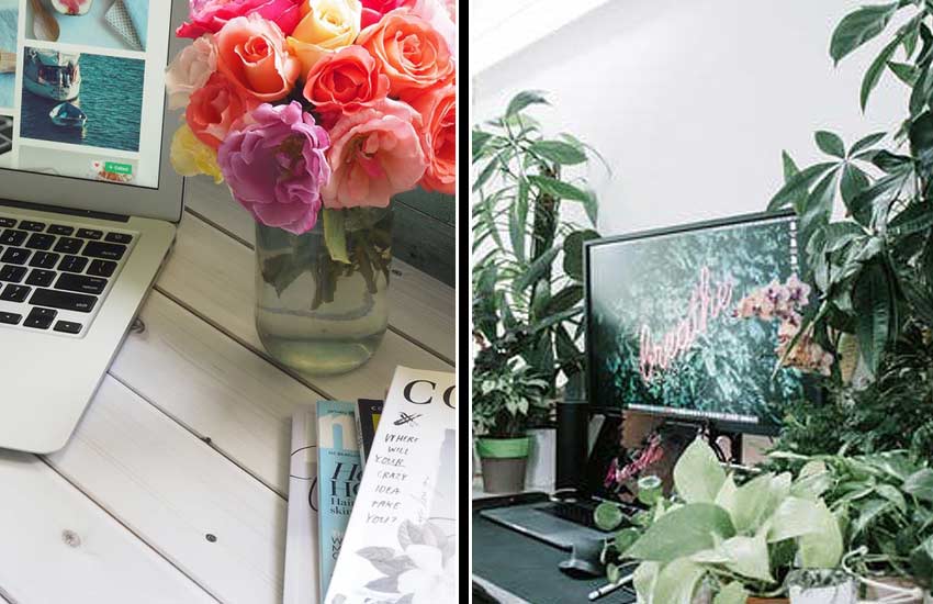 home-office-decor-ideas-plants-flowers